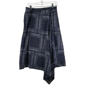 Sundance Navy Blue Midi Skirt